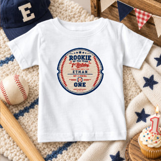Gehäkelt Baseball-Ticket 1. Geburtstag Baby Junge T-shirt