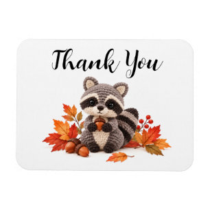 Gehäkelt Waschbär Herbst Danke Magnet