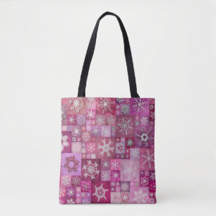 Gehäkelte Schneeflocken Rosa Digital Patchwork