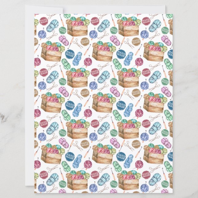 Gehäkeltes Scrapbook-Papier (Vorderseite)
