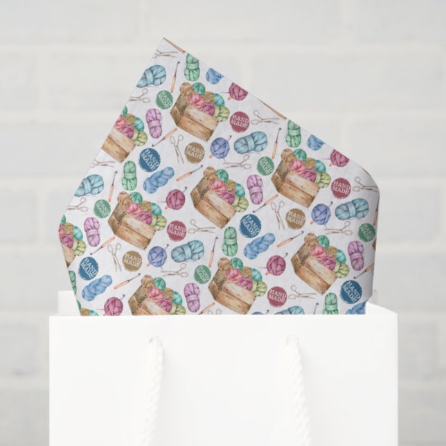 Gehäkeltetes Seidenpapier (Geschenk Tasche)