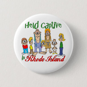 Gehaltener Gefangener in Rhode Island Button