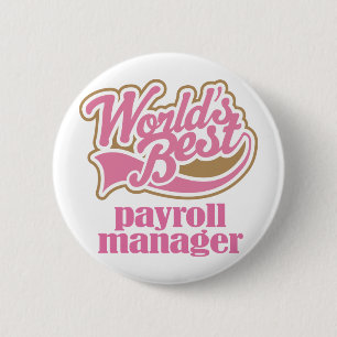 Gehaltsabrechnungsmanager-Rosa-Geschenk Button