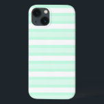 Gehäuse Aqua Stripe iPhone 13 Hülle<br><div class="desc">Einfaches,  stilvolles Design mit hübschen pastellfarbenen Streifen in zwei Blau- und Weiß-Tönen. Ein individuell anpassbares Design für Sie,  um mit Ihrem eigenen Text,  Bildern und Ideen zu personalisieren. Ein originales digitales Kunstbild von QuirkyChic.</div>