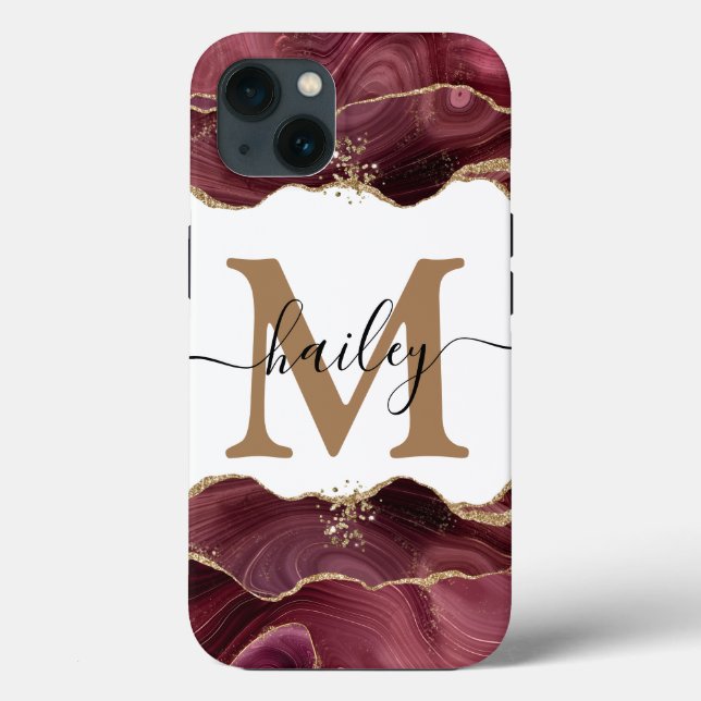 Gehäuse aus bordeauxfarbenem Glitzer Case-Mate iPh iPhone Hülle (Rückseite)