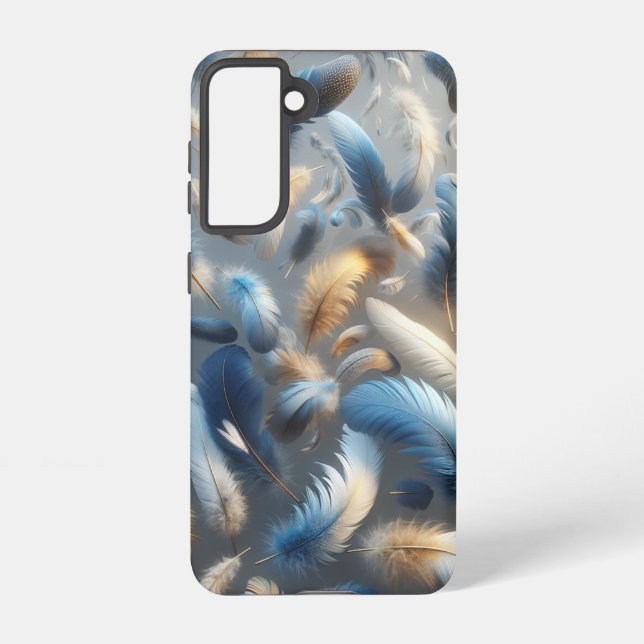 Gehäuse-Design mit Floating Feather Collection Samsung Galaxy Hülle (Rückseite)