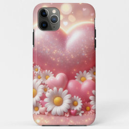 Gehäuse-Design mit rosa Blume und Herz Case-Mate iPhone Hülle
