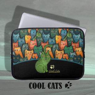 Gehäuse für coole Katzen-Muster für Notebook-Tasch Laptopschutzhülle