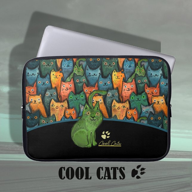Gehäuse für coole Katzen-Muster für Notebook-Tasch Laptopschutzhülle (Cool Cats Pattern Laptop Notebook Bag Case)