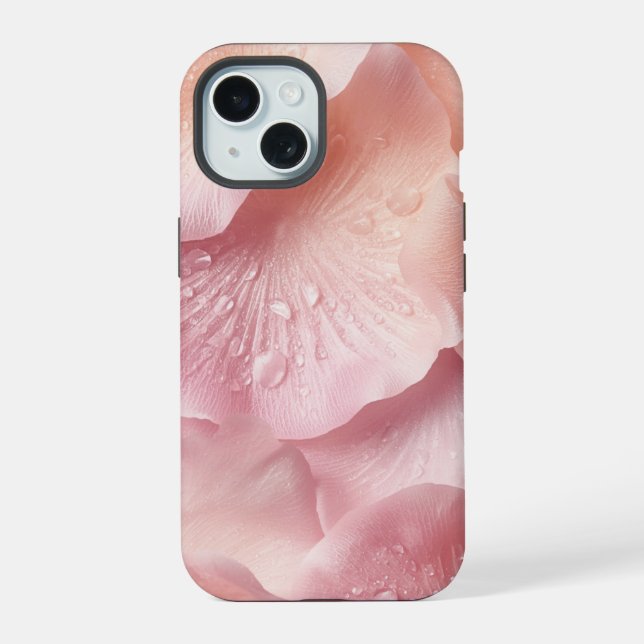 Gehäuse für Minimalistische Rose Petal Texture iPh iPhone 15 Hülle (Rückseite)