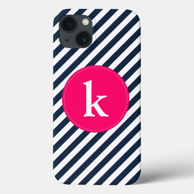 Gehäuse für Navy Stripes-Monogramm iPad Mini Case-Mate iPhone Hülle (Rückseite)