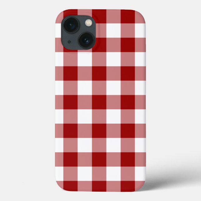 Gehäuse für Red und White Gingham-Muster Case-Mate iPhone Hülle (Rückseite)