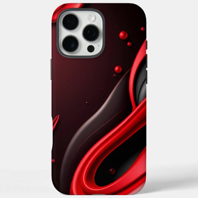 Gehäuse für rote und schwarze 3D-Gradient-Handy-Ba Case-Mate iPhone Hülle (Rückseite)
