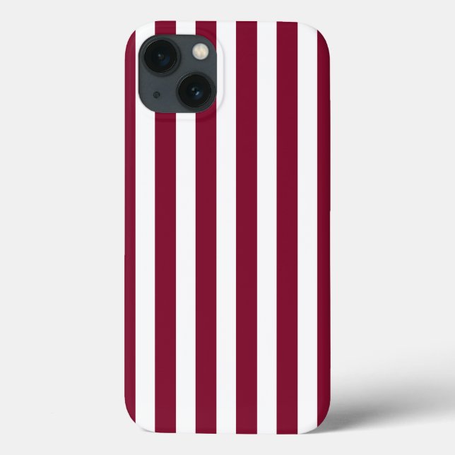 Gehäuse-Mate-iPhone aus Burgund und weißen Süßigke Case-Mate iPhone Hülle (Rückseite)