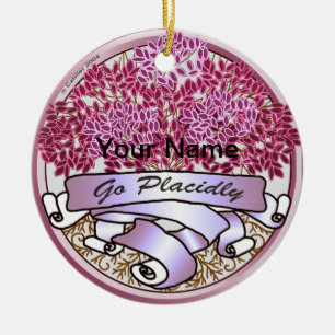 Gehe friedlich keramik ornament