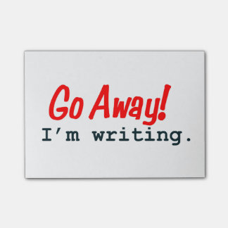 , Gehe ich schreibe Post-Itanmerkungen weg Post-it Klebezettel