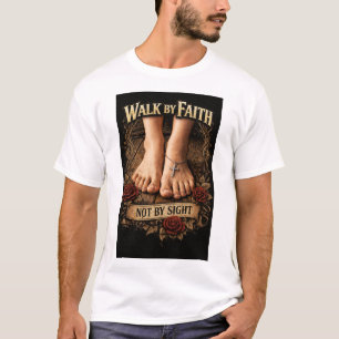 Gehe im Glauben & Römer 10,15 T-Shirt