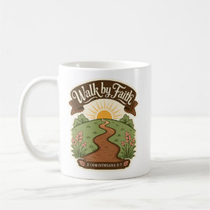 Gehe mit Glauben Christlich Kaffeetasse