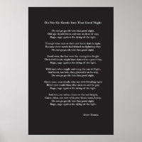 Gehe nicht zu einem sanften Gedicht von Dylan Thom
