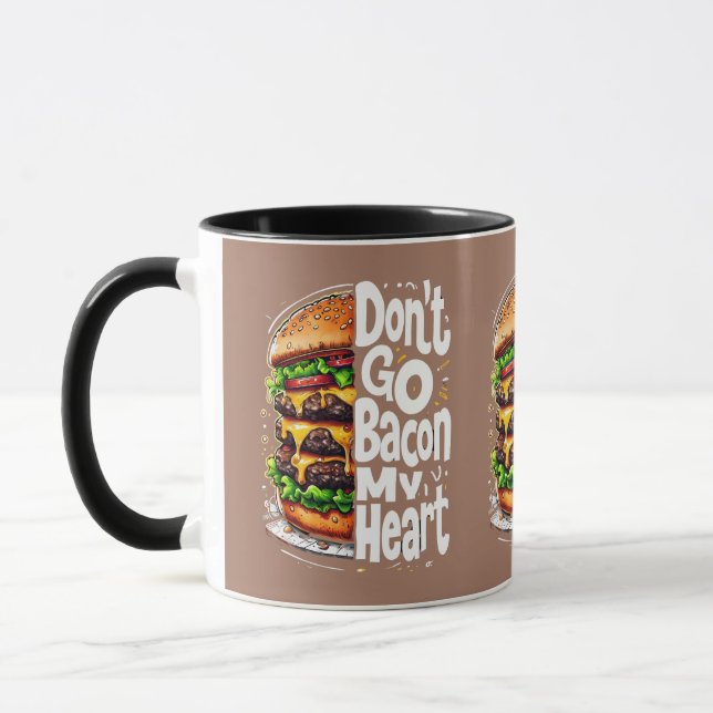 Gehe nicht zu meinem herzen Funny Food Pun Tasse (Links)