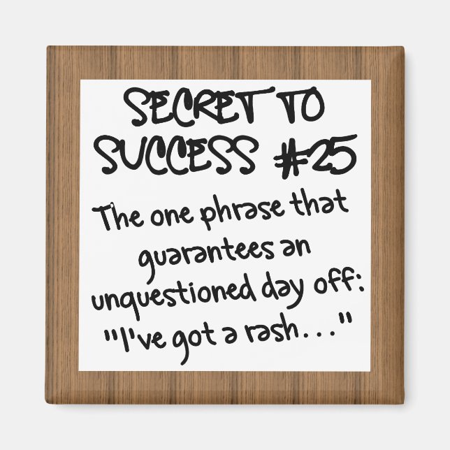 Gehe nicht zur Arbeit Magnet (Vorne)