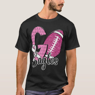 Gehe zu Eagles Schule Sport Fan Geist Brustkrebs A T-Shirt