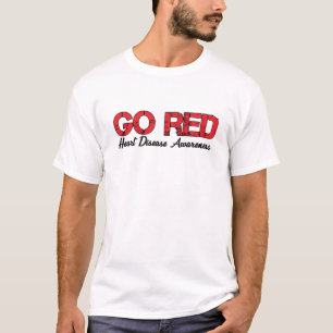 Gehe zum Bewusstsein für die Rote Herzkrankheit,  T-Shirt
