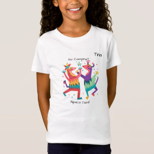 "Gehe zum Camping? Alpaca Tent!" Anpassbare Girl's T-Shirt