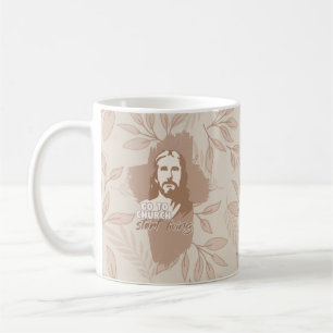 Gehe zur Kirche...! Jesus Christus. Christlicher P Kaffeetasse
