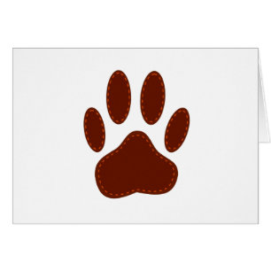 geheftete Felt Dog Paw Print