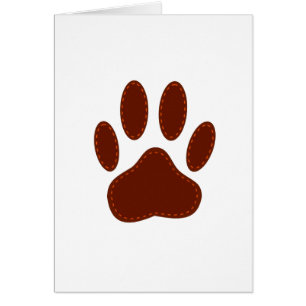geheftete Felt Dog Paw Print
