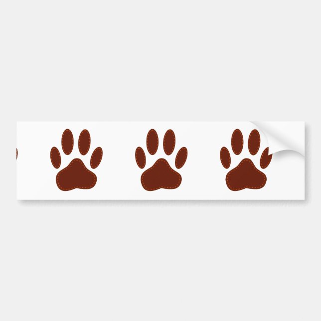 geheftete Felt Dog Paw Print Autoaufkleber (Vorne)