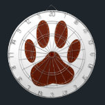 geheftete Felt Dog Paw Print Dartscheibe<br><div class="desc">Ein Hundepflaster aus geheftetem Filz. Das gesamte digitale Design.</div>