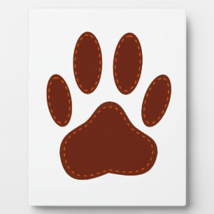 geheftete Felt Dog Paw Print Fotoplatte