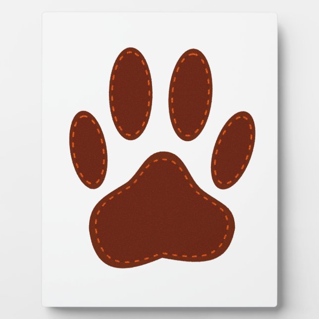 geheftete Felt Dog Paw Print Fotoplatte (Vorderseite)