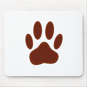 geheftete Felt Dog Paw Print Mousepad