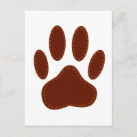 geheftete Felt Dog Paw Print