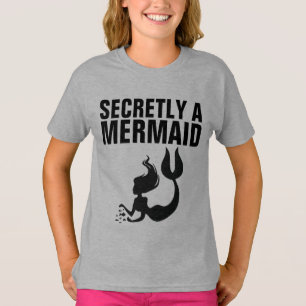 GEHEIM scherzt eine MEERJUNGFRAU Mädchen-T - T-Shirt