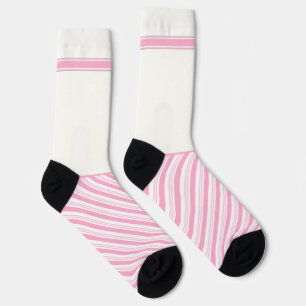 Geheim wilde rosa Streifen in 45 Grad mit weiß Socken