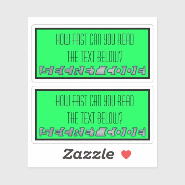 Geheimcode-Aufkleber Aufkleber (Blatt)