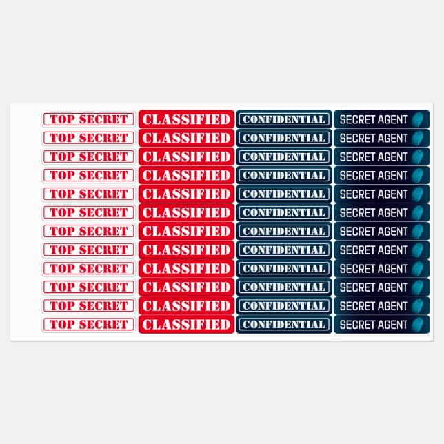 Geheimdienst Agent Detection Spy Mystery Party Etiketten (Blatt)