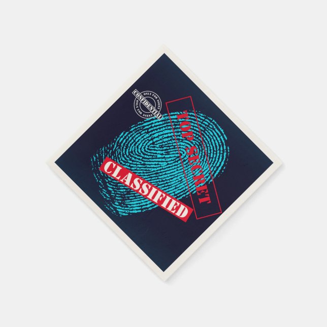 Geheimdienst Agent Detection Spy Mystery Party Serviette (Ecke)