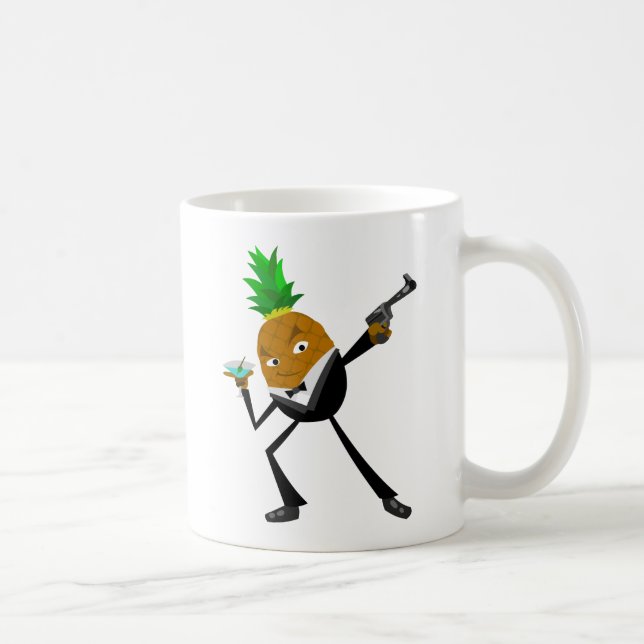 Geheime Agent-Ananas Tasse (Rechts)