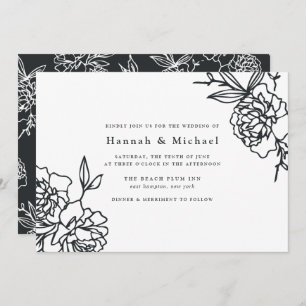 geheime Gartenhochzeit   Tinte Einladung