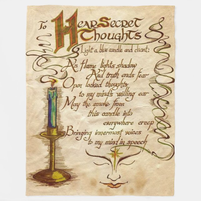 Geheime Gedanken Fleecedecke (Vorderseite)