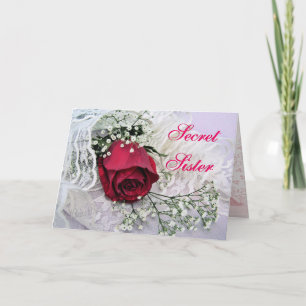 Geheime Schwester-Rose & Spitze - jeder Anlass Karte