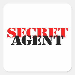Geheimer Agent Quadratischer Aufkleber