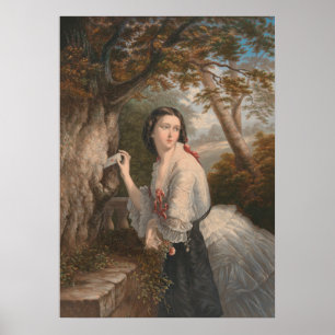 Geheimer Briefverkehr: Mädchennotiz für verbotene  Poster