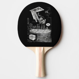 Geheimer Garagen-Resort Lustiges Ping-Pong-Pad Tischtennis Schläger