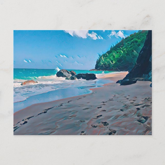 Geheimer Strand, Kauai Postkarte (Vorderseite)